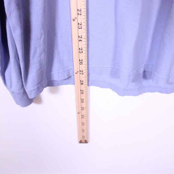 Comfort Colors Long Sleeve Tee Men’s M Light Blue Graphic Logo Shirt - Picture 7 of 14